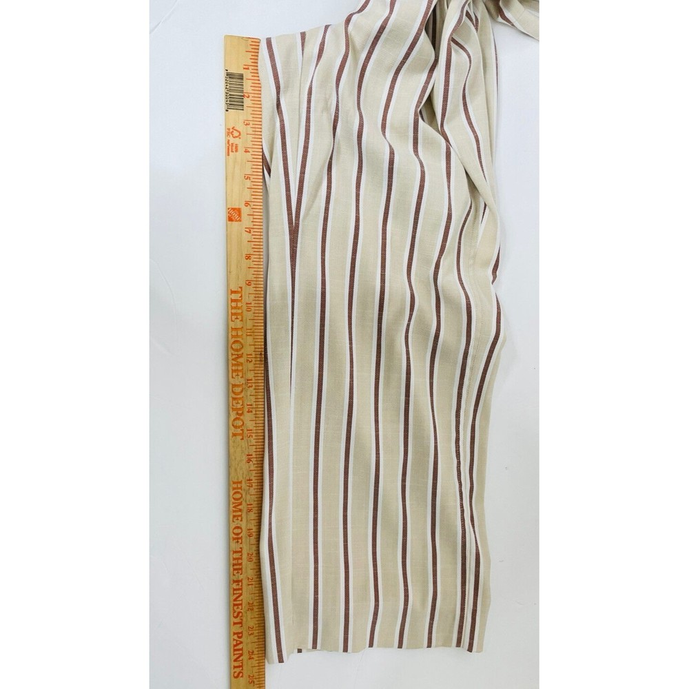 Ann Taylor Factory Womens Sz 6 Wide Leg Pants Stripes Tan Brown White Tie Waist - Picture 10 of 12